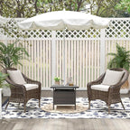 Tangkula Outdoor Wicker Table, Rattan Coffee Table - Image 10