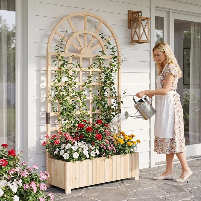 Giantex Wooden Raised Garden Bed - Image 2