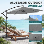 OLIXIS 9.7FT Offset Patio Umbrella - Image 2