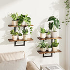Bamworld Floating Shelves for Wall Planters for Indoor Plants Hanging Shelves by Bamworld