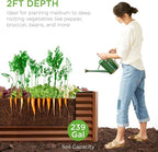 Best Choice Products 8x2x2ft Raised Outdoor Metal Garden Bed, Deep Root Box - Image 4