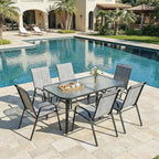 MAMIZO Patio Dining Chairs, Stackable All Weather Teslin Chair, Heavy Duty - Image 9