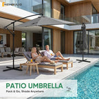 NEWBULIG 10FT Patio Umbrella, Offset Cantilever Outdoor Patio Table Umbrella - Image 10