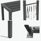 Outdoor Patio Bar Table, Metal Pub Height Bistro Deske - Image 4