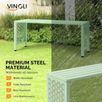 VINGLI 40in Outdoor Metal Bench, All-Weathe Backless Patio Bench - Image 4
