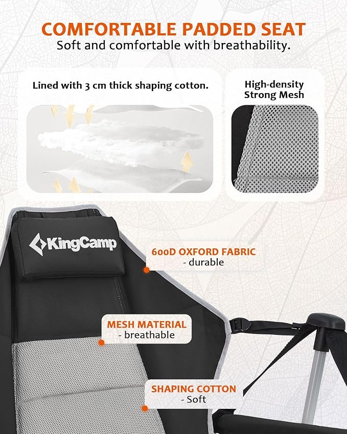 KingCamp Hammock Camping Chair, Swinging Portable Folding Camp Chairs - Image 8
