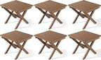 SERWALL Folding Outdoor Side Table Set of 6, Adirondack End Table by SERWALL