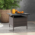 Tangkula Outdoor Wicker Table, Rattan Coffee Table - Image 2
