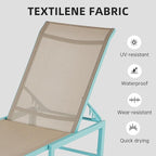 Outdoor Pool Lounge Chairs, Aluminum Patio Lounge Chairs, Five-Position - Image 3