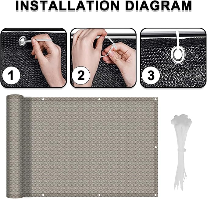 LOVE STORY Balcony Privacy Screen, UV Protection and Weather-Resistant - Image 2