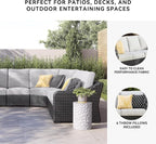 Signature Design by Ashley Beachcroft Curved Modern 5-Piece Outdoor Sectional - Image 5