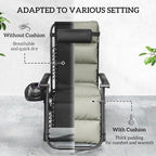 Outsunny Zero Gravity Chairs Set of 2, Reclining Folding Zero Gravity Lounge - Image 5