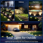SOLPEX Solar Ground Lights, 16 Pack Solar Lights Outdoor Waterproof, 8 LED - Image 2