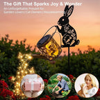 Solar Watering Can Light with Bunny Silhouette Stake & Fairy Design - Image 6