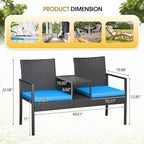 Devoko Patio Conversation Sets Outdoor Loveseat - Image 4