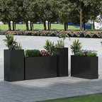Black Steel Metallic Heavy Planter 30" x 12" x 24" - Image 5