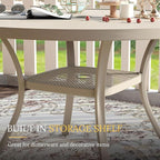 VICLLAX 7 Pieces Patio Dining Set, Outdoor Furniture Set Includes 47.2" Round - Image 4