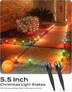 100-Pack Christmas Light Yard Stakes, 5.5 Inch Lighting Stakes - Image 6