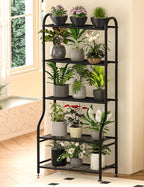 5-Tier Metal Plant Stand Indoor Outdoor, Waterproof Flower Stand - Image 8