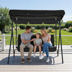 3 Person Porch Swing Chair, Outdoor Patio Swing Chair - Image 8