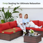 Amopatio Patio Furniture Set 7 Pieces Patio Conversation Set Outdoor Sectional - Image 3