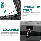 YITAHOME 100 Gallon Resin Deck Box, Weather Resistant Outdoor Storage Box - Image 6