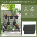 Giantex Rolling Raised Garden Bed w/ 7 Planter Boxes, Storage Baskets, Drainage - Image 8