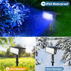T-SUN Solar Spot Lights Outdoor, 4 Pack 49LED Landscape Spotlights, 2 Lighting - Image 3