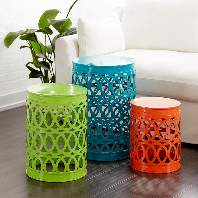 Deco 79 Metal Side End Accent Table Indoor Outdoor Nesting End Table - Image 2