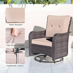 Kullavik 12PCS Outdoor Patio Furniture Set, PE Wicker Rattan Sectional Sofa - Image 3
