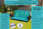 Poly Lumber Wood 5FT Porch Swing Amish Craftsmandship Made in USA HDPE - Image 3