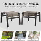 Outdoor Ottomans for Patio Footrest Metal Chairs Patio Footstools Furniture - Image 5