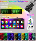 MEIKEE 6 in 1 RGB Solar Landscape Lights - Image 2