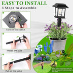 Greluna Solar Lights Outdoor, 12 Pack 6000K Waterproof Auto On/Off Solar - Image 6