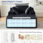 67 Inch Chaise Lounge Chair Indoor, Oversized Upholstered Boneless Sofa Bed - Image 3