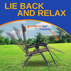 SereneLife Outdoor Zero Gravity Lounge Chair Set - Image 3