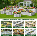 4 Pack 3x3FT Round Raised Beds for Gardening, Corrugated Galvanized Steel - Image 7