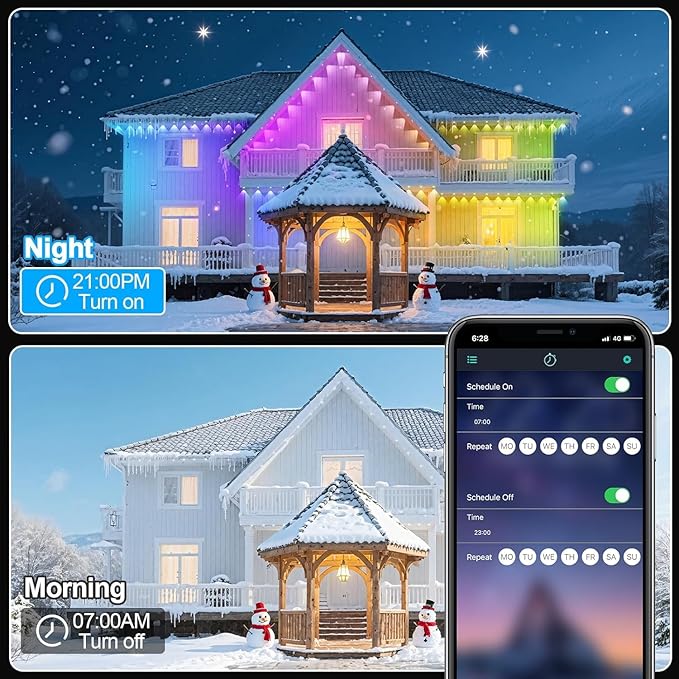100FT Permanent Outdoor Lights for House Waterproof, IP67 LED Eave Lights - Image 6