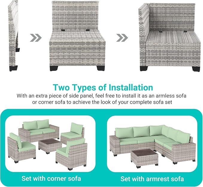 9-Piece Outdoor Patio Furniture Set - Image 4