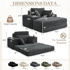 5-In-1 Oversized Chaise Lounge Chair Indoor - Image 2