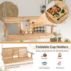 Tangkula 2 Person Hanging Porch Swing, Outdoor Bench Swing - Image 5