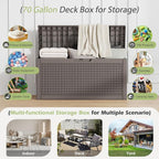 Outdoor Storage Box, Resin Deck Boxes Indoor and outdoor, Waterproof Storage - Image 4