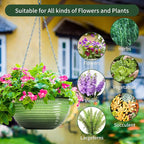 12 inch Hanging Planters for Indoor Outdoor Plants, 2 Pack Large Hanging Flower - Image 6