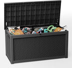 310 Gallon Lockable Outdoor Storage Box – Waterproof Resin Deck Box by Unknown