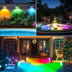 WdtPro Solar Color Changing Spot Lights, 8 Lighting Modes Solar Lights Outdoor - Image 6