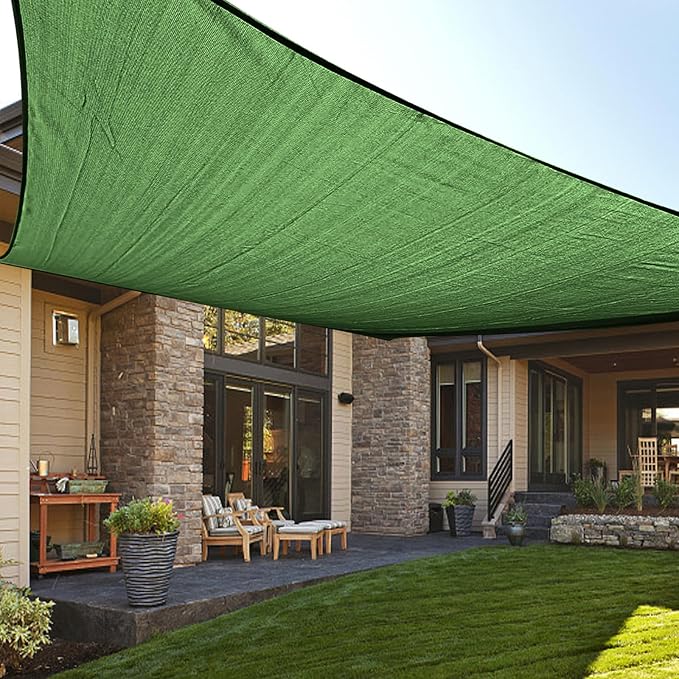 LOVE STORY Custom Size 8'x18' Piquant Green Sun Shade Sail Rectangle UV Block by LOVESTORY