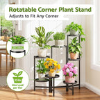 7 Tiered Metal Corner Plant Stand Indoor Outdoor, Tall Large Folding Rack - Image 2