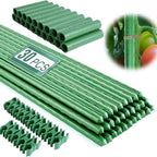 Garden Stakes 16 Inch 30 Pack, Diy 4ft 5ft 6ft 7ft 8ft Tomato Stakes Plastic by Fabulas