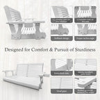 Wooden Porch Swing 2-Seater, Bench Swing - Image 4