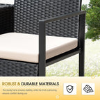 Devoko Patio Conversation Sets Outdoor Loveseat - Image 7